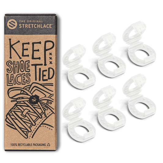 color:white White clips for shoes