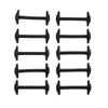 Black No Tie Elastic Silicone Dress Shoe Laces