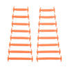 Orange Stretchy Tieless Silicone Elastic Shoelaces | 16 Straps