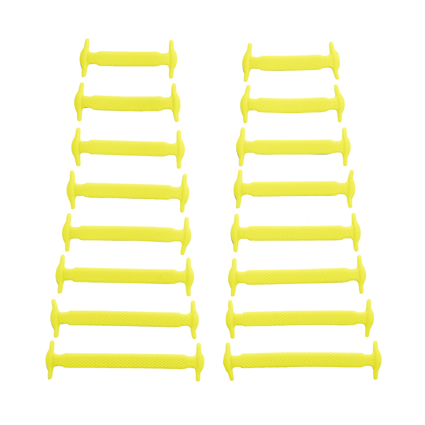 Yellow Stretchy Tieless Silicone Elastic Shoelaces | 16 Straps