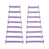 Purple Stretchy Tieless Silicone Elastic Shoelaces | 16 Straps