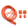 Orange Quick Lock No Tie Elastic Shoelaces
