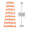 Orange Stretchy Tieless Silicone Elastic Shoelaces | 16 Straps