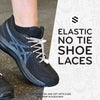 White Quick Lock No Tie Elastic Shoelaces