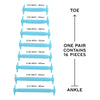 Light Blue Stretchy Tieless Silicone Elastic Shoelaces | 16 Straps