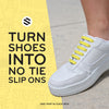 Yellow Stretchy Tieless Silicone Elastic Shoelaces | 16 Straps