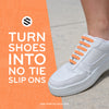 Orange Stretchy Tieless Silicone Elastic Shoelaces | 16 Straps