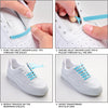 Light Blue Stretchy Tieless Silicone Elastic Shoelaces | 16 Straps