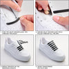Black Stretchy Tieless Silicone Elastic Shoelaces | 20 Straps