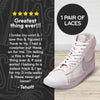 White Flat Elastic Stretch Shoe Laces
