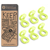 Neon Green Knot Bow Clips Shoelace Accessory