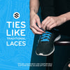 Neon Blue Flat No-Tie Elastic Shoelaces — view 3