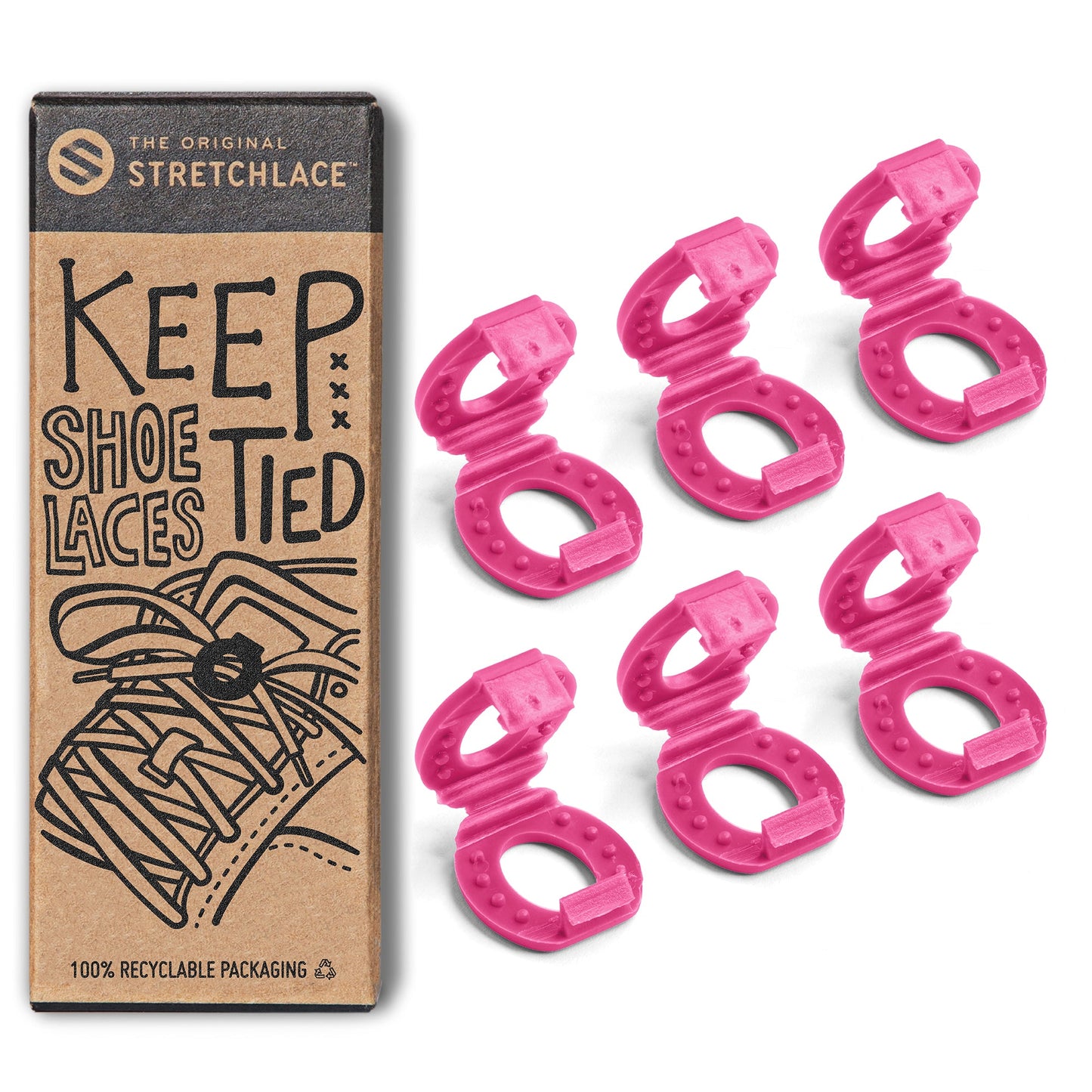 Pink Knot Bow Clips Shoelace Accessory