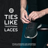 Black Flat No-Tie Elastic Shoelaces — view 3