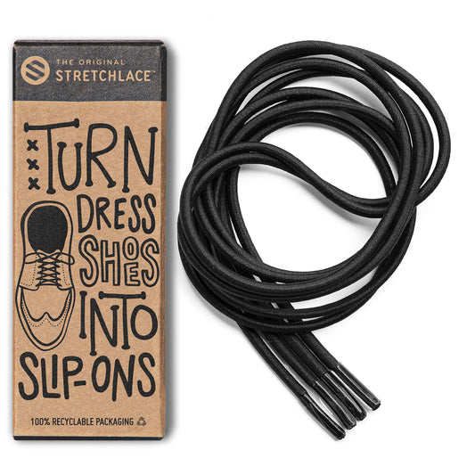Black Dress No-Tie Elastic Shoelaces
