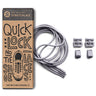 Grey Quick Lock No-Tie Elastic Shoelaces