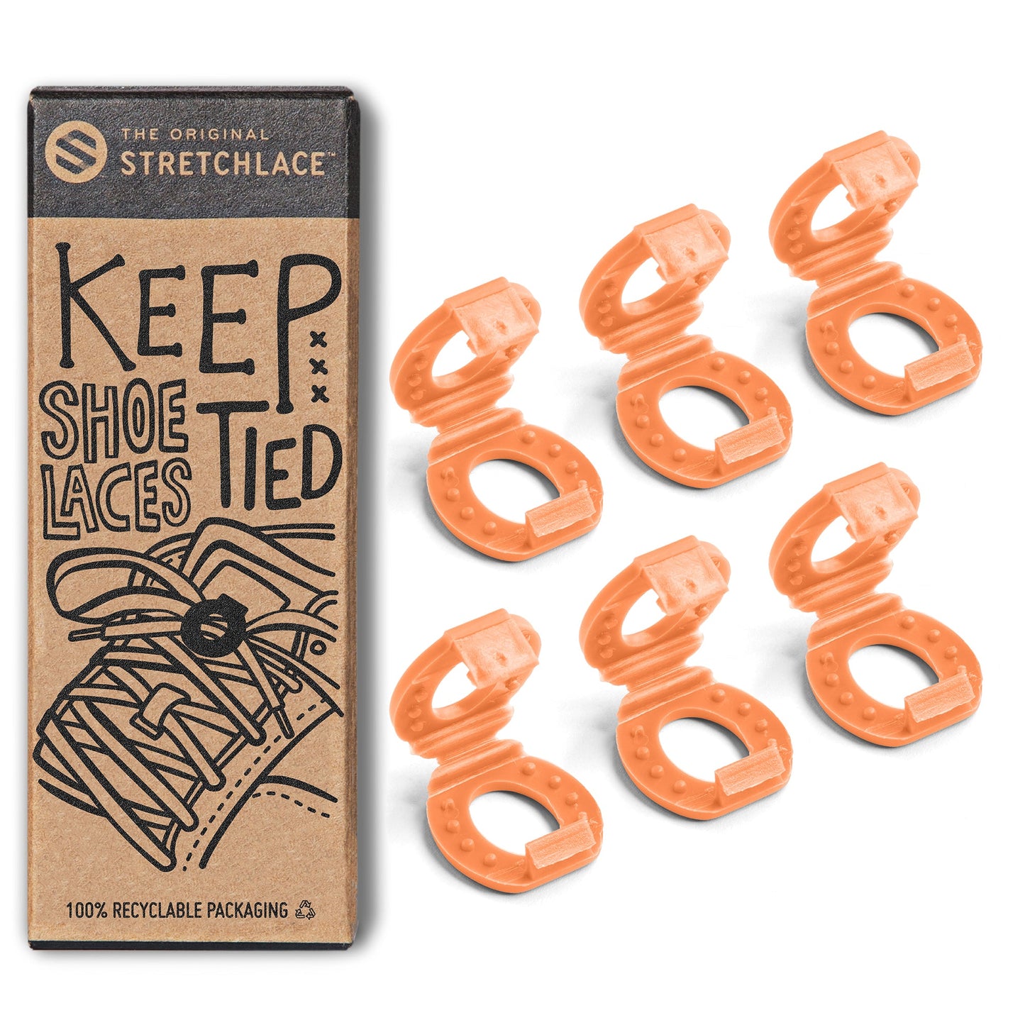 Orange Knot Bow Clips Shoelace Accessory