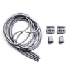 Grey Quick Lock No-Tie Elastic Shoelaces — view 2