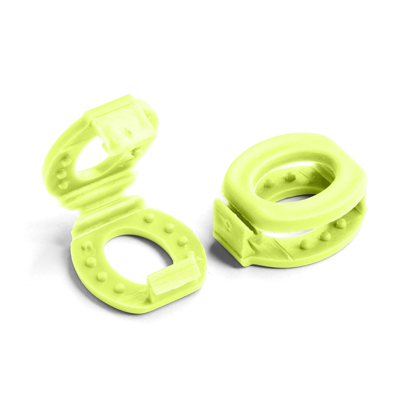 Neon Green Knot Bow Clips Shoelace Accessory — view 2