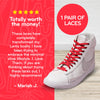 Red Flat No-Tie Elastic Shoelaces — view 4