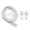 White Quick Lock No-Tie Elastic Shoelaces — view 2