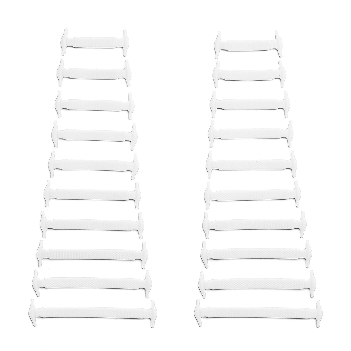 White Tieless Silicone No-Tie Shoelaces — view 2
