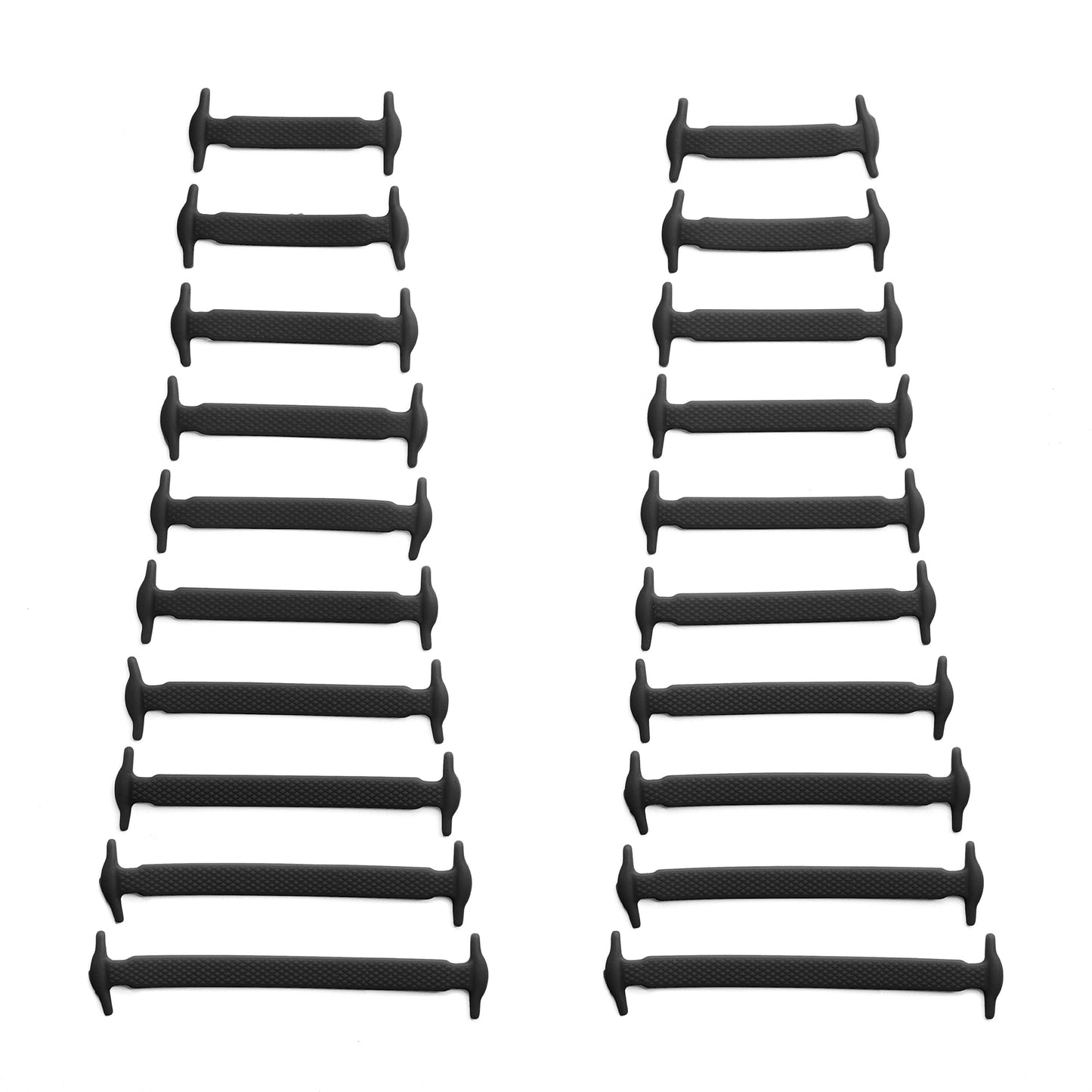Black Tieless Silicone No-Tie Shoelaces — view 2