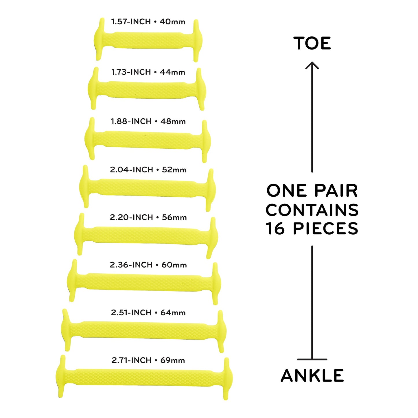 Black Tieless Silicone No-Tie Shoelaces — view 28