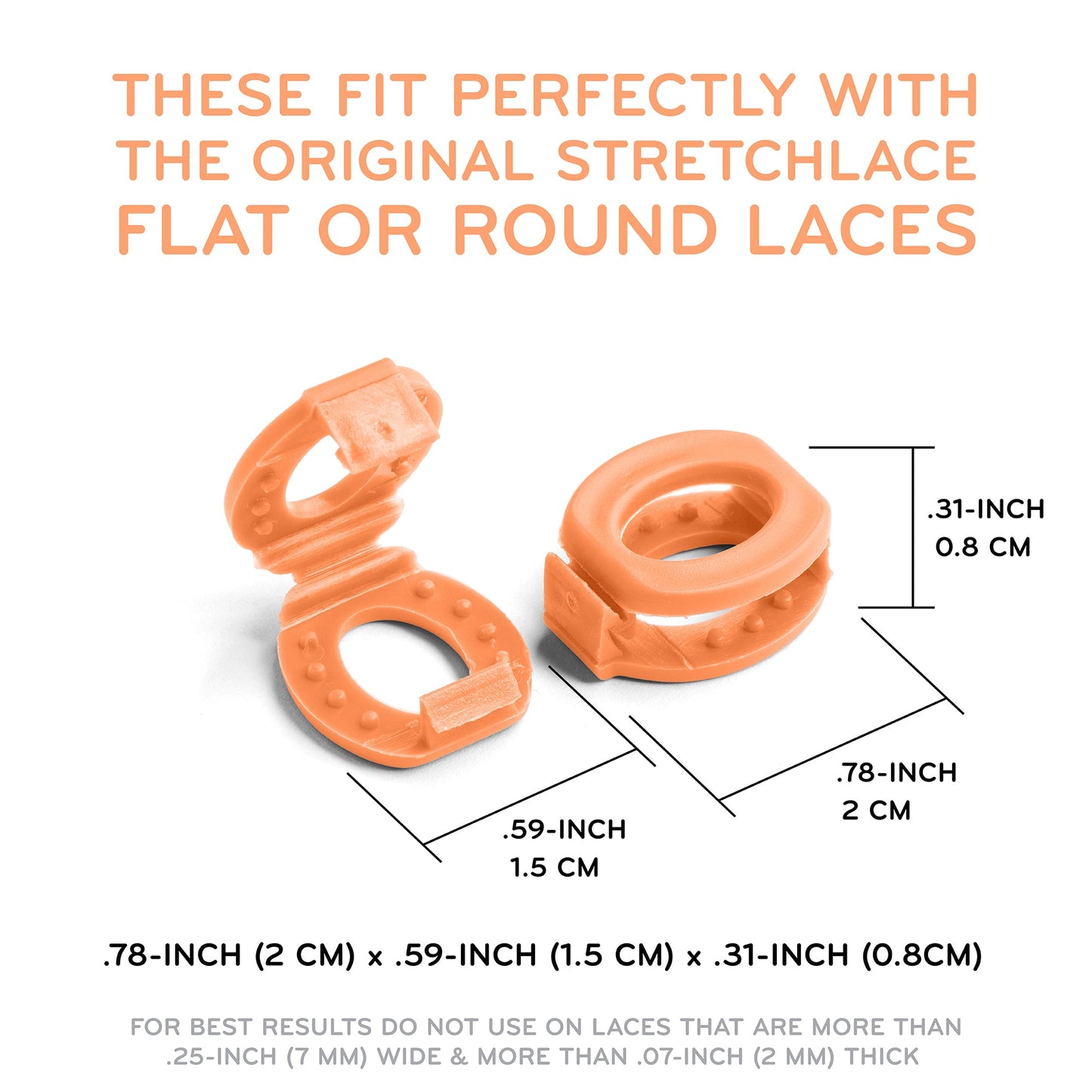 Orange Knot Bow Clips Shoelace Accessory — view 3