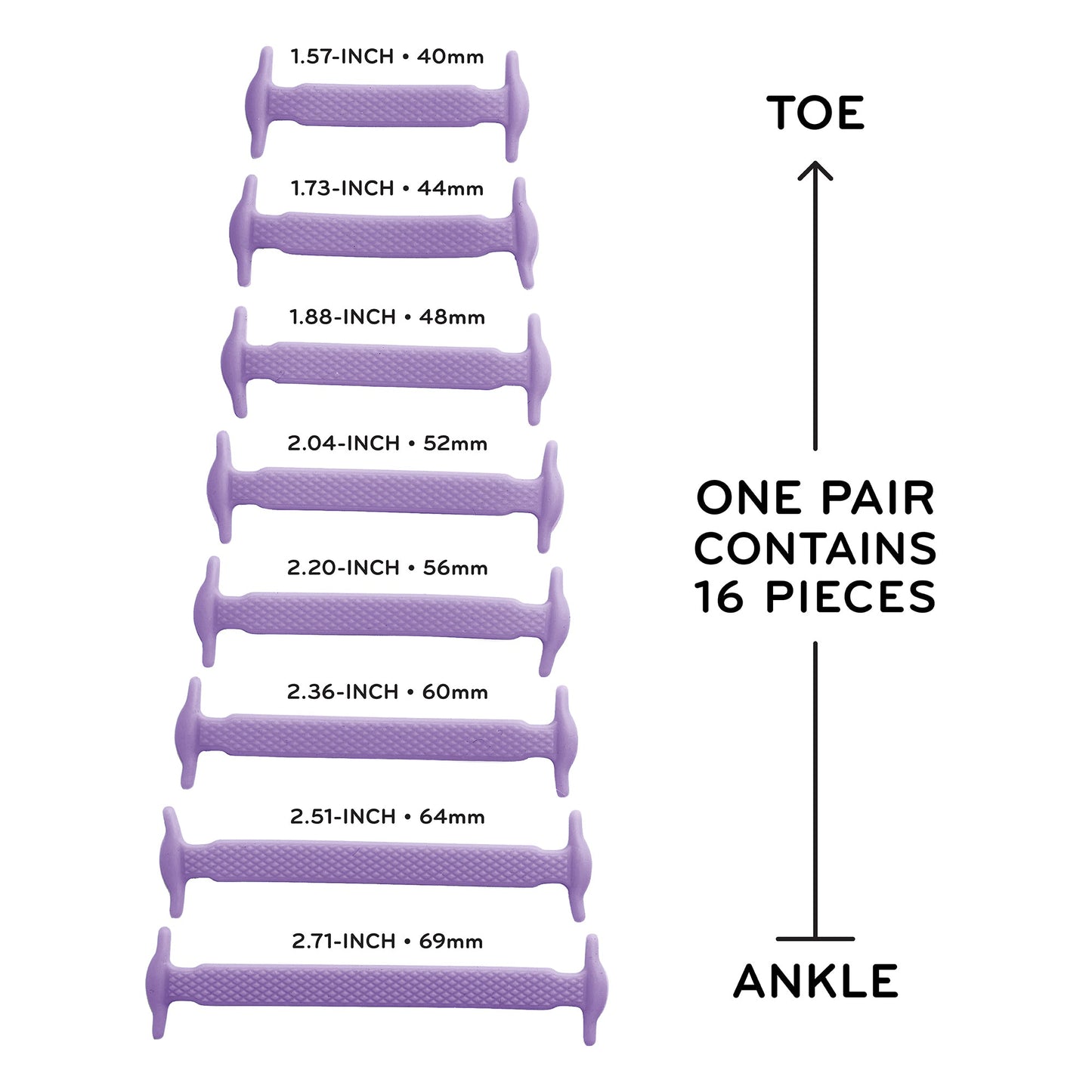 Black Tieless Silicone No-Tie Shoelaces — view 14