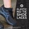 Black Quick Lock No-Tie Elastic Shoelaces — view 3