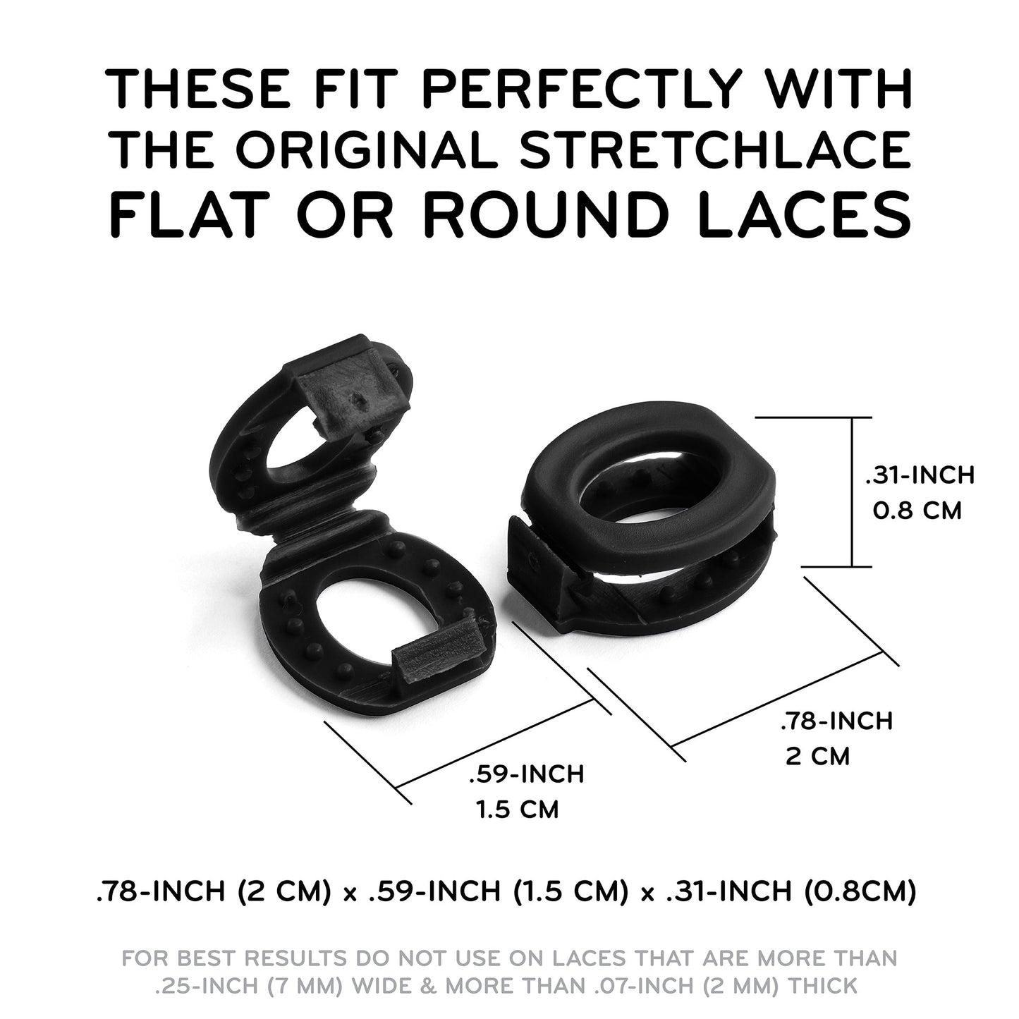 Black Knot Bow Clips Shoelace Accessory — view 3