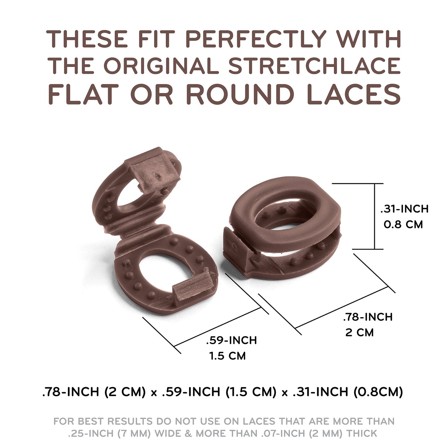 Brown Knot Bow Clips Shoelace Accessory — view 3