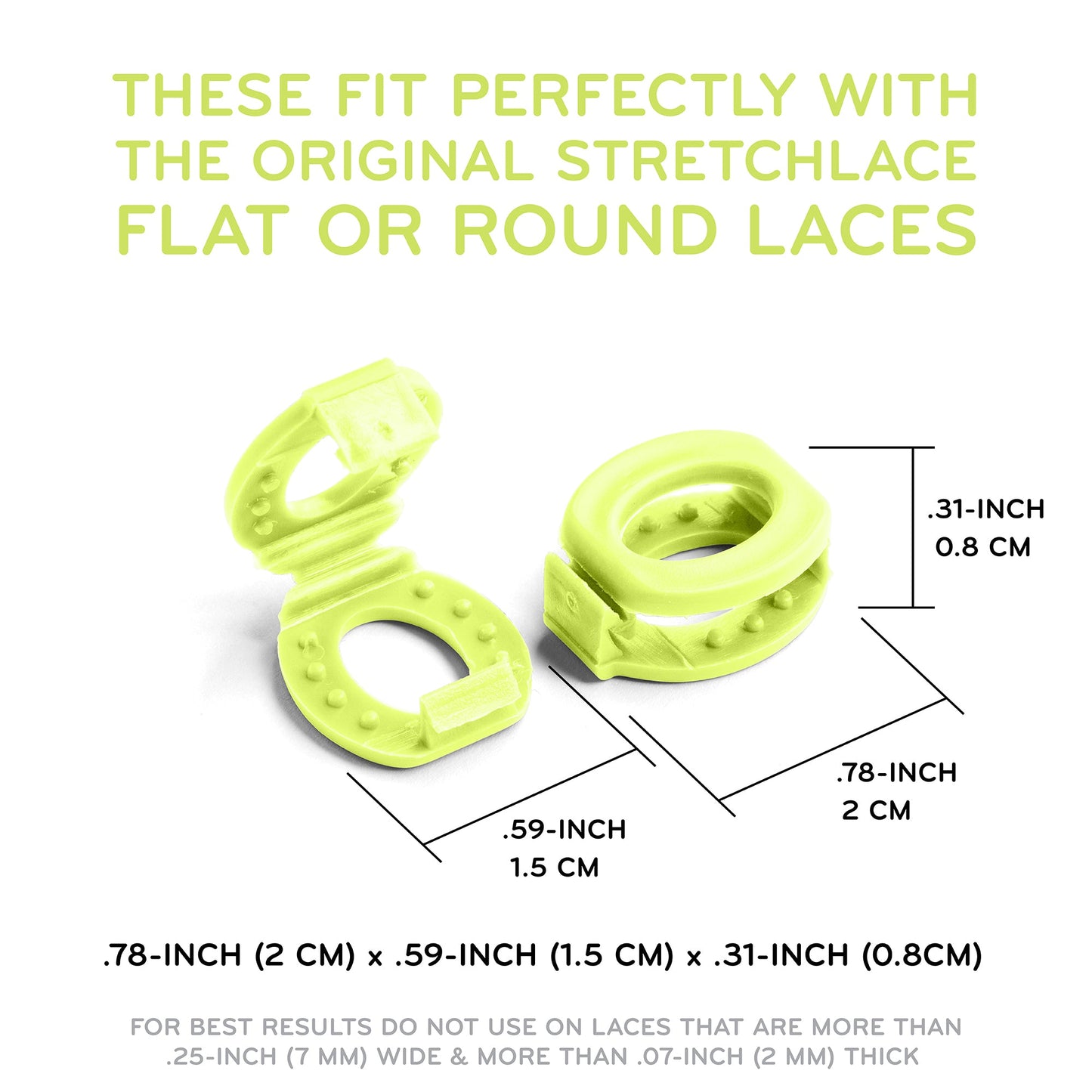 Neon Green Knot Bow Clips Shoelace Accessory — view 3