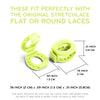 Neon Green Knot Bow Clips Shoelace Accessory — view 3
