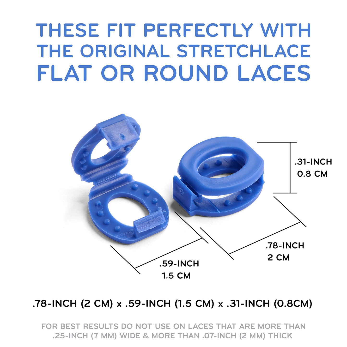 Blue Knot Bow Clips Shoelace Accessory — view 3
