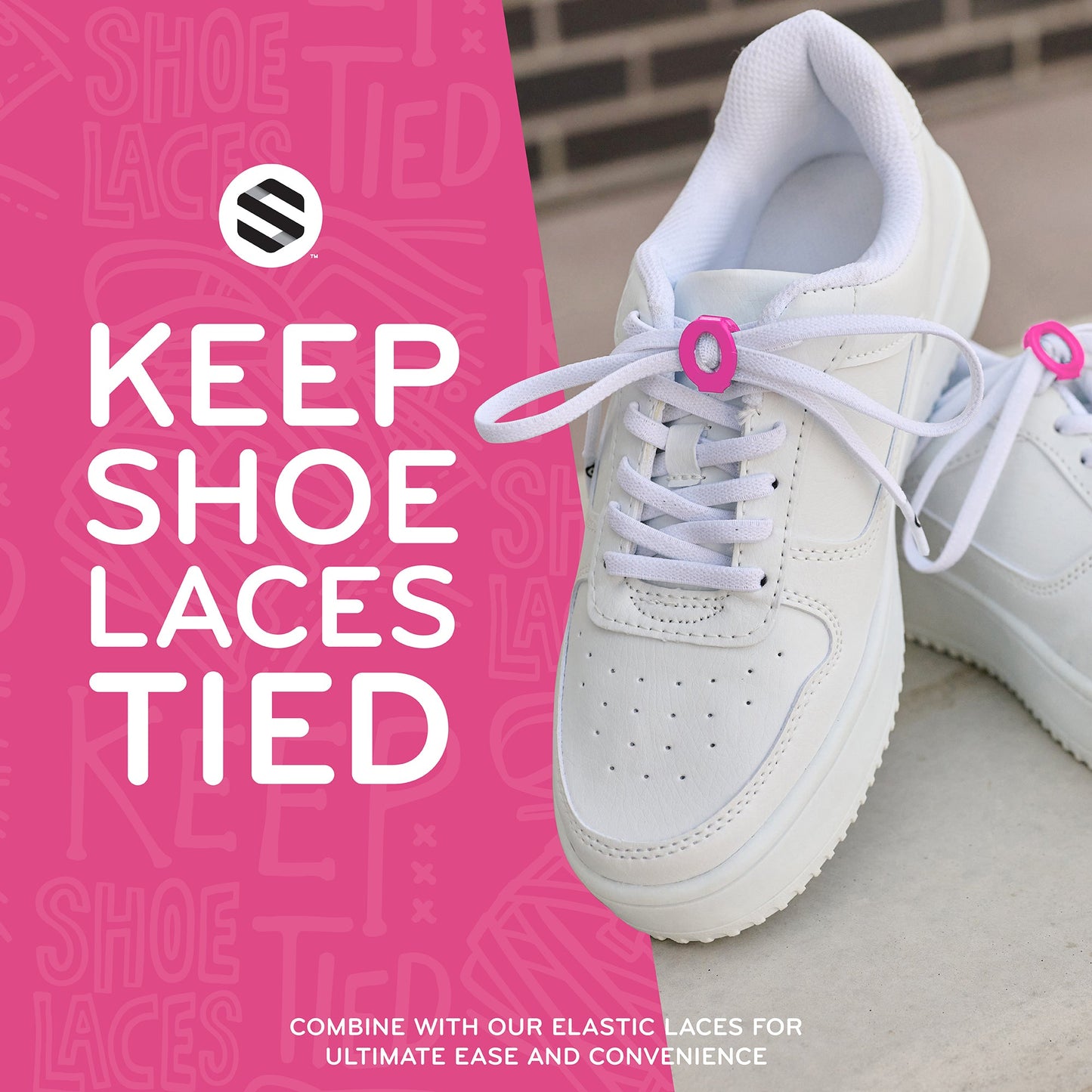 Pink Knot Bow Clips Shoelace Accessory — view 4