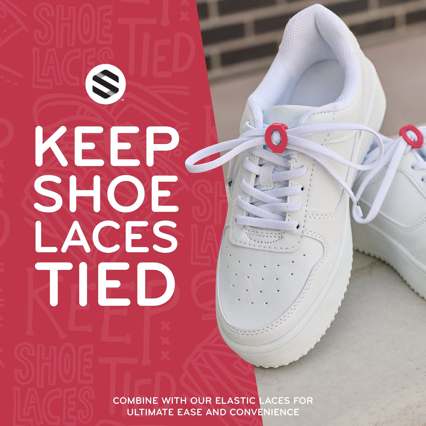 Red Knot Bow Clips Shoelace Accessory — view 4