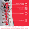 Red Quick Lock No-Tie Elastic Shoelaces — view 4