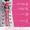 Pink Quick Lock No-Tie Elastic Shoelaces — view 4