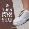 Brown Tieless Silicone No-Tie Shoelaces — view 4