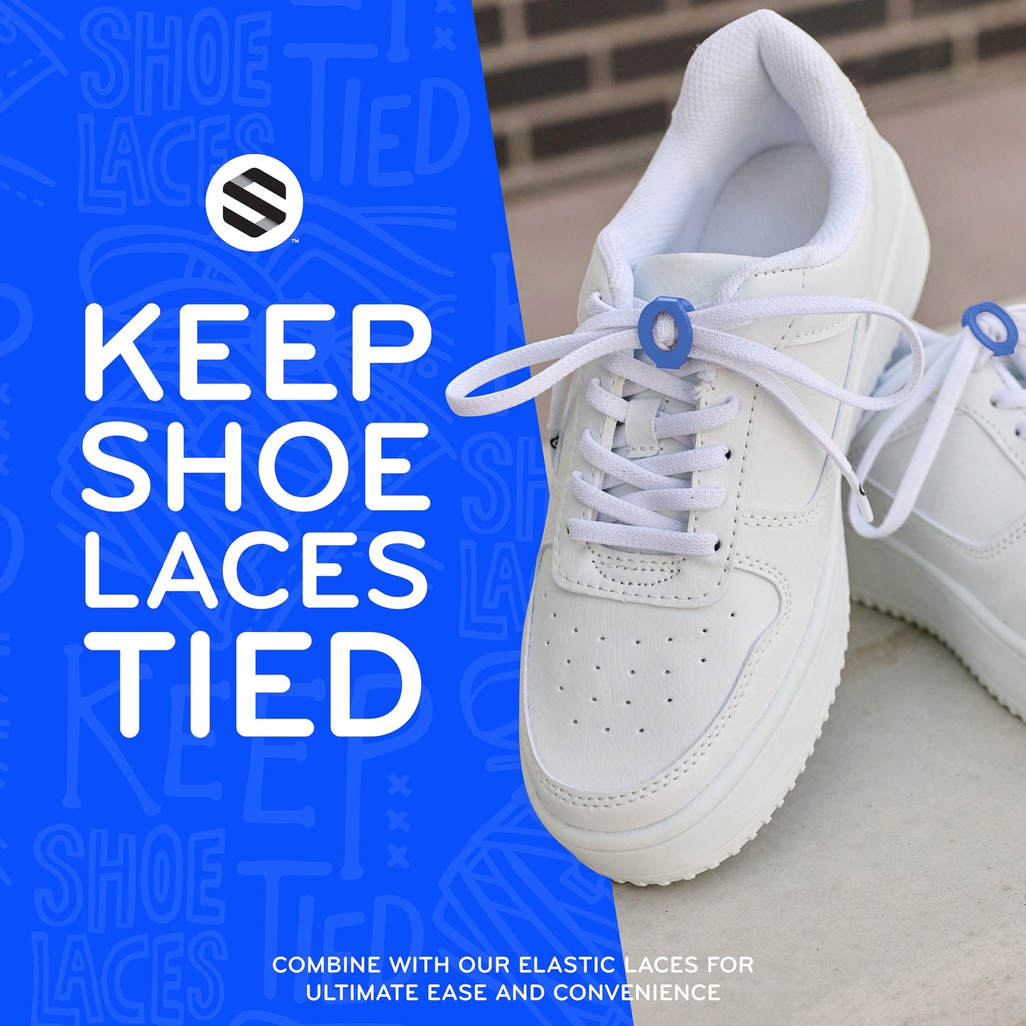 Blue Knot Bow Clips Shoelace Accessory — view 4