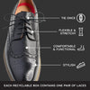 Black Dress No-Tie Elastic Shoelaces — view 4