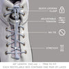 Grey Quick Lock No-Tie Elastic Shoelaces — view 4