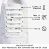 White Tieless Silicone No-Tie Shoelaces — view 5