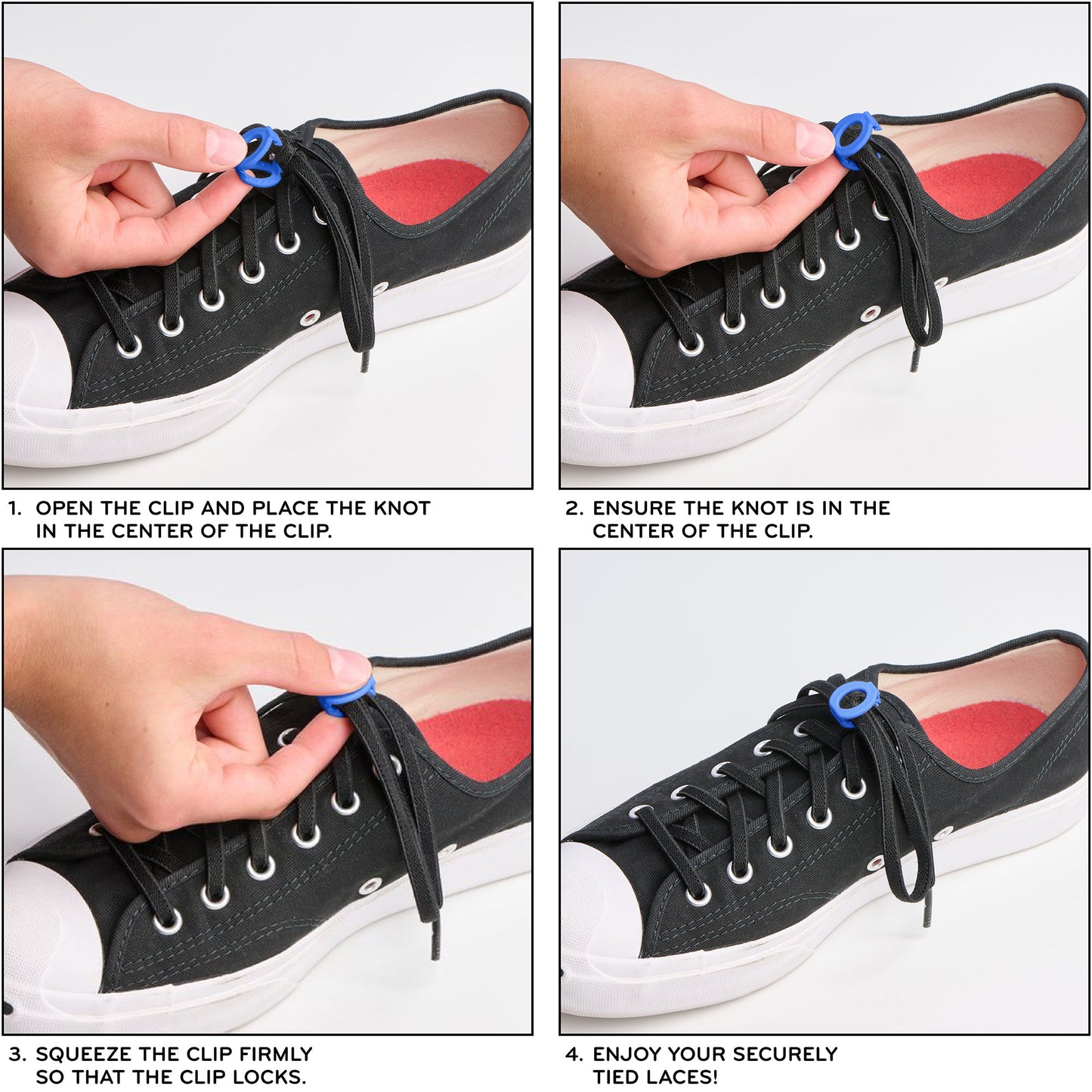Blue Knot Bow Clips Shoelace Accessory — view 5