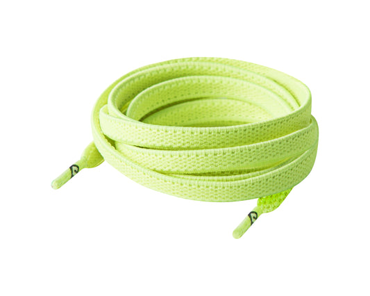 Extra Flat Neon Green Elastic Shoe Lace