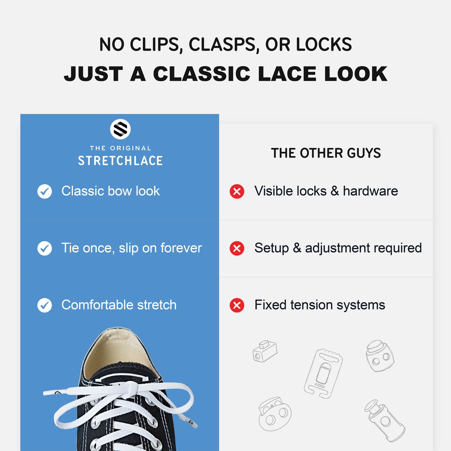 Flat Elastic Stretch Shoelaces