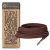 Brown Flat No-Tie Elastic Shoelaces