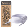 White Flat No-Tie Elastic Shoelaces